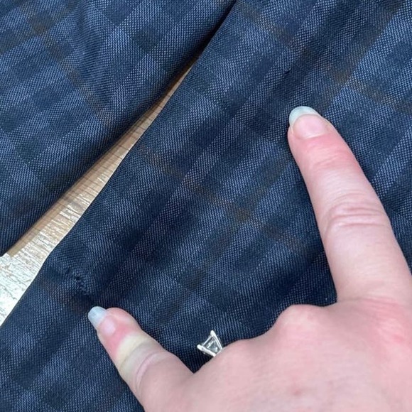 Men's Ted Baker Endurance 100% Wool Plaid Blazer‎ Sport Coat Navy 42R READ - Picture 13 of 13